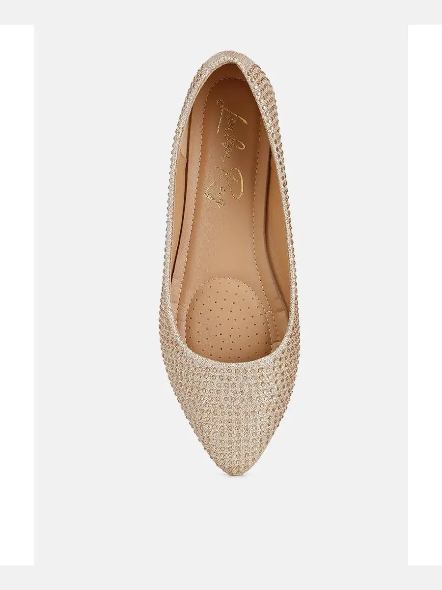 Балетки с декором Denki Studded London Rag — изображение 5 из 5, золото