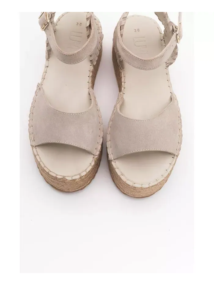 Сандалии Serez Leather Platform Espadrilles (женские) Forever & Always Shoes — изображение 2 из 4, бежевый