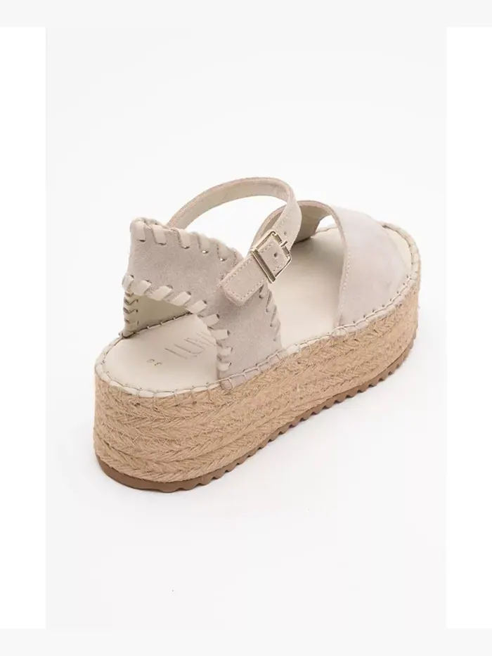 Сандалии Serez Leather Platform Espadrilles (женские) Forever & Always Shoes — изображение 3 из 4, бежевый