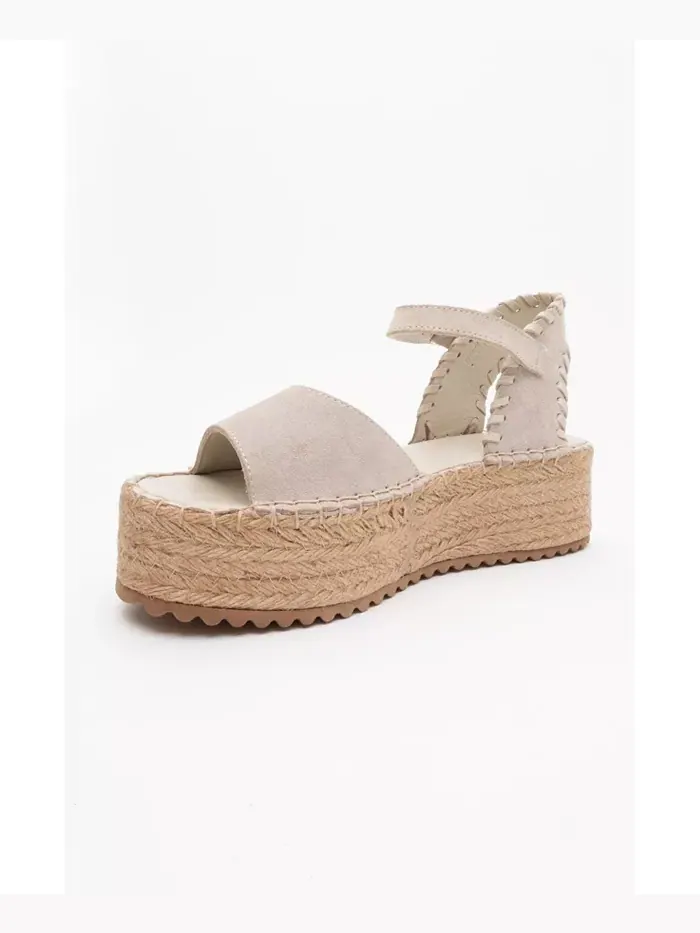 Сандалии Serez Leather Platform Espadrilles (женские) Forever & Always Shoes — изображение 4 из 4, бежевый