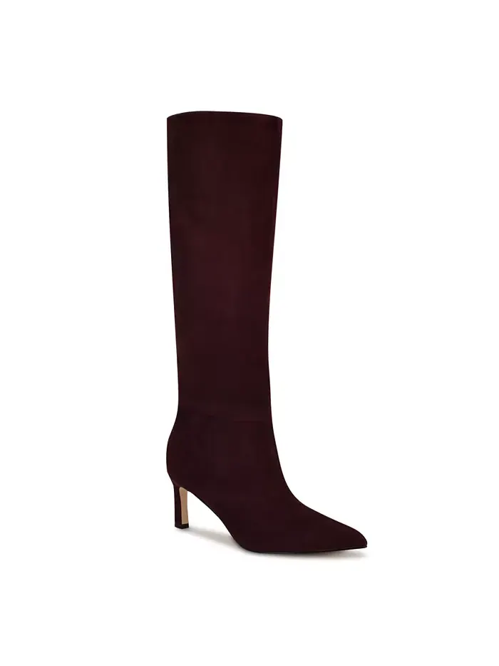 Женские высокие сапоги Lorthey на шпильке Nine West — изображение 1 из 5, бордовый