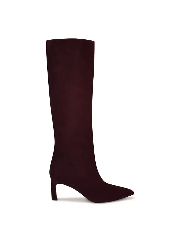 Женские высокие сапоги Lorthey на шпильке Nine West — изображение 2 из 5, бордовый