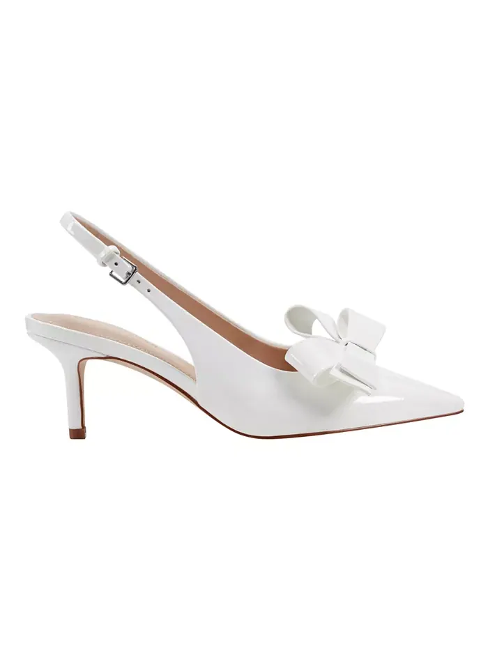 Женские туфли-лодочки Allon Bow Slingback Marc Fisher — изображение 2 из 5, белый