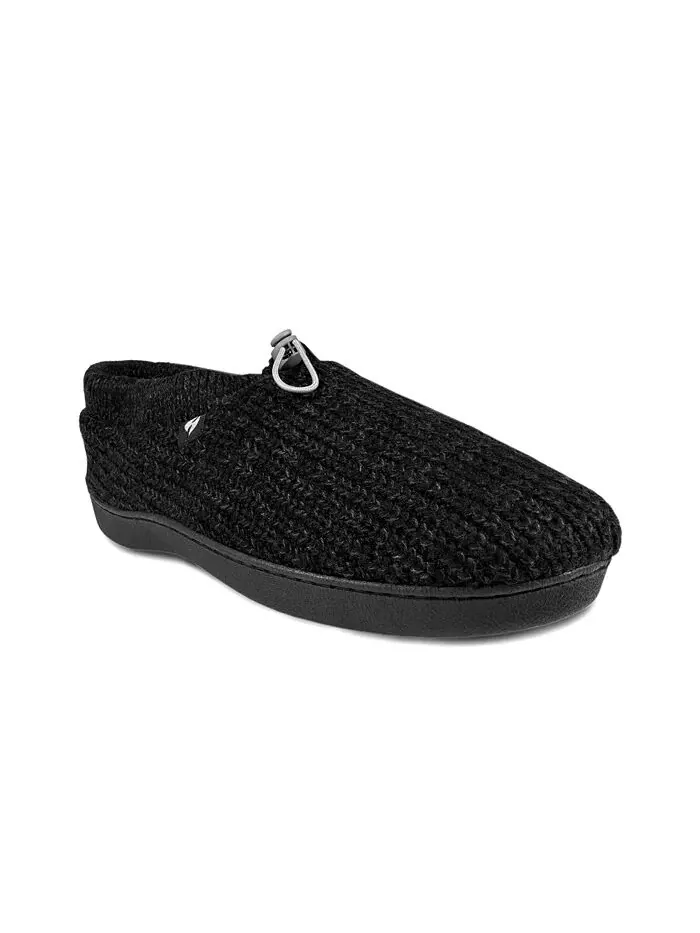 Мужские тапочки Noah Rib Knit с завязками на шнурке Heat Holders — изображение 1 из 3, черный