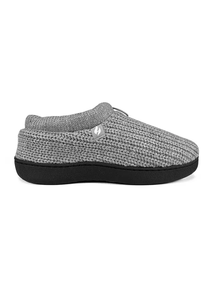 Мужские тапочки Noah Rib Knit с завязками на шнурке Heat Holders — изображение 2 из 5, серый