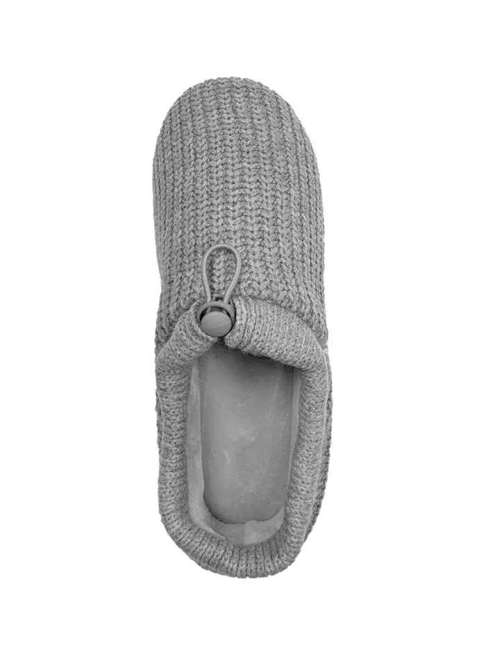 Мужские тапочки Noah Rib Knit с завязками на шнурке Heat Holders — изображение 3 из 5, серый