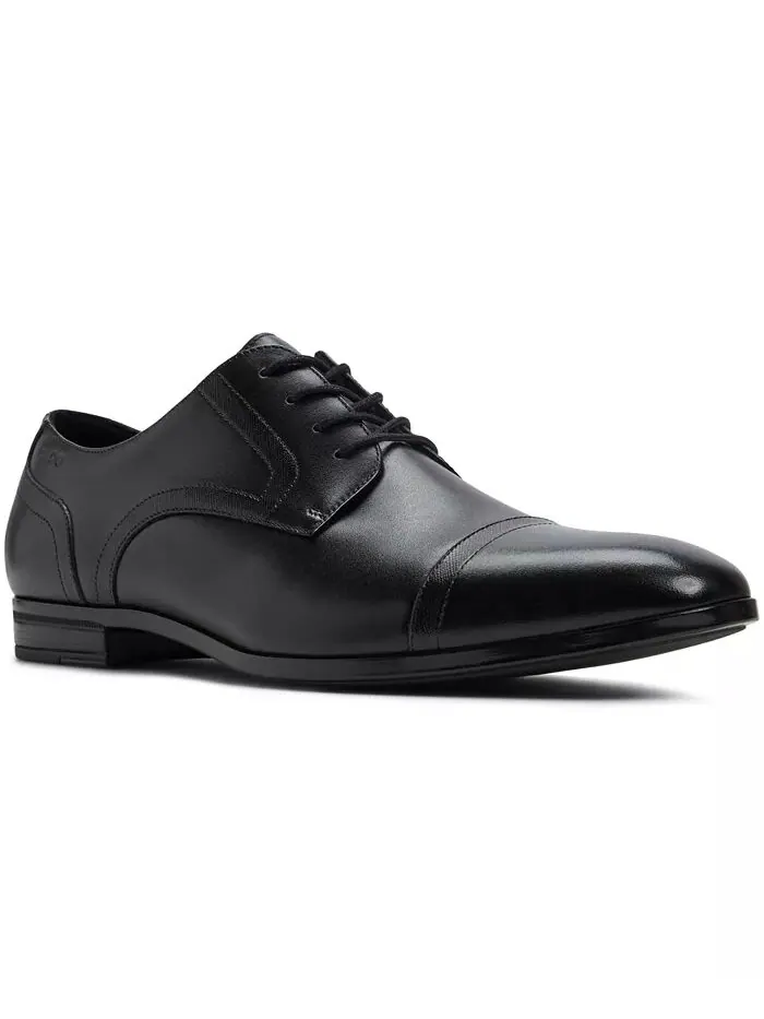 Мужские кожаные туфли-дерби Luigi на шнуровке ALDO — изображение 1 из 6, черный