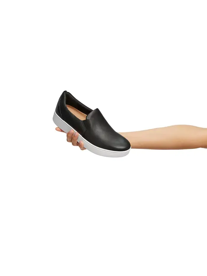 Женские скейтерские кеды Rally Slip-On на платформе FitFlop — изображение 3 из 24, черный