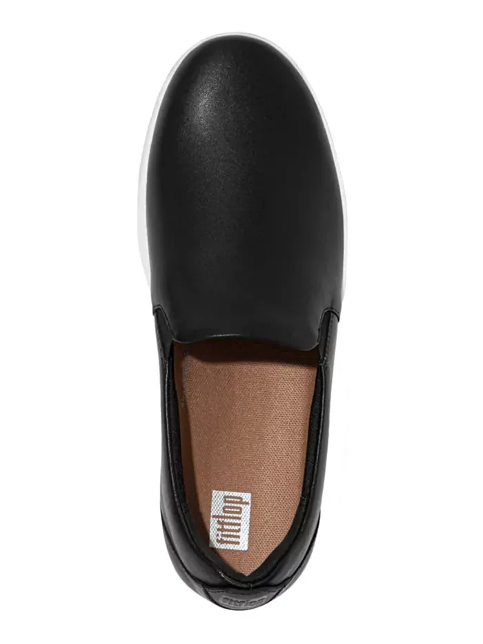 Женские скейтерские кеды Rally Slip-On на платформе FitFlop — изображение 4 из 24, черный