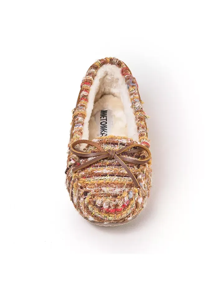Женские тапочки с узором Cally Minnetonka — изображение 3 из 7, коричневый мульти