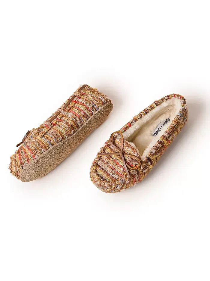 Женские тапочки с узором Cally Minnetonka — изображение 5 из 7, коричневый мульти