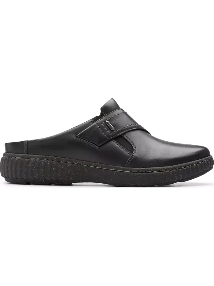 Клоги женские Clarks Caroline Bay Clogs, кожаные — изображение 2 из 7, черный