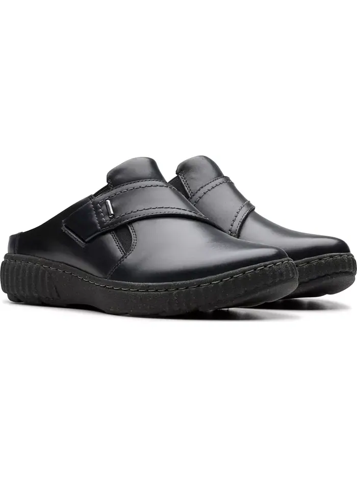 Клоги женские Clarks Caroline Bay Clogs, кожаные — изображение 5 из 7, черный