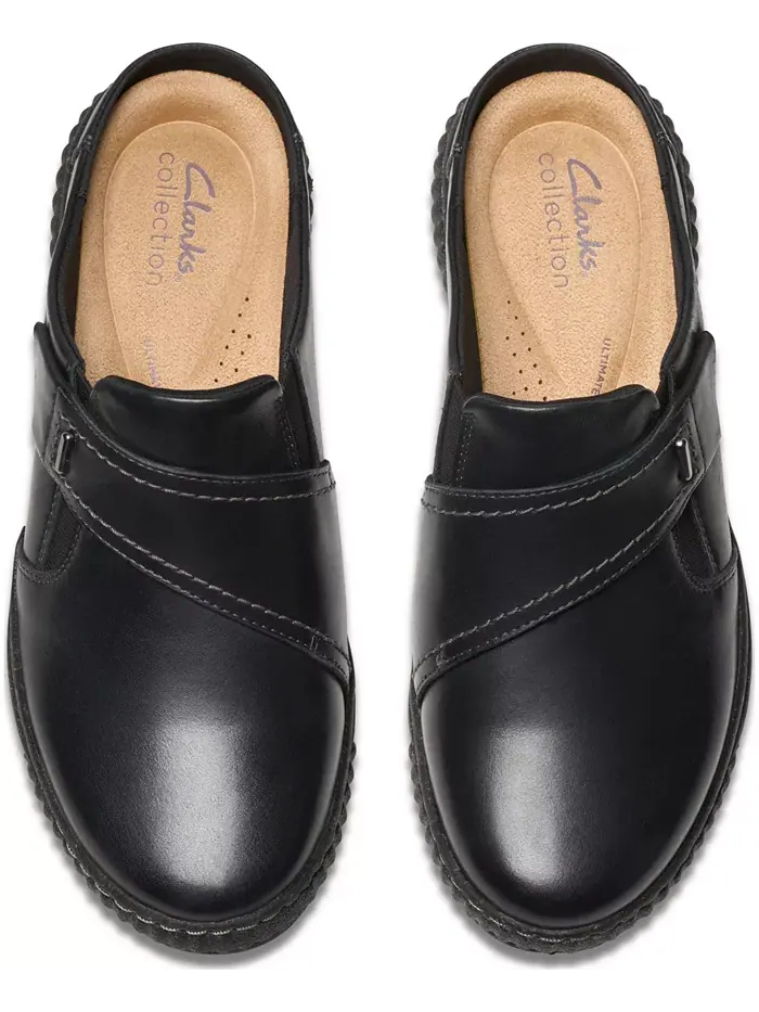 Клоги женские Clarks Caroline Bay Clogs, кожаные — изображение 7 из 7, черный