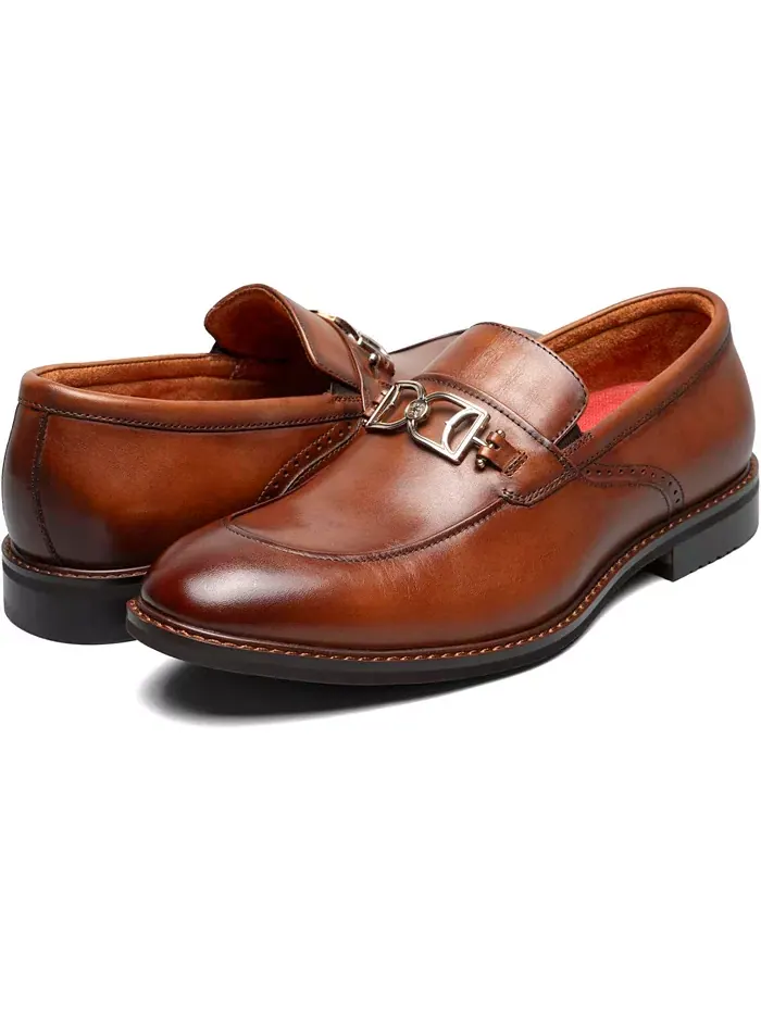 Мужские лоферы Boyd Moc Toe Slip-On Stacy Adams — изображение 9 из 9, коричневый