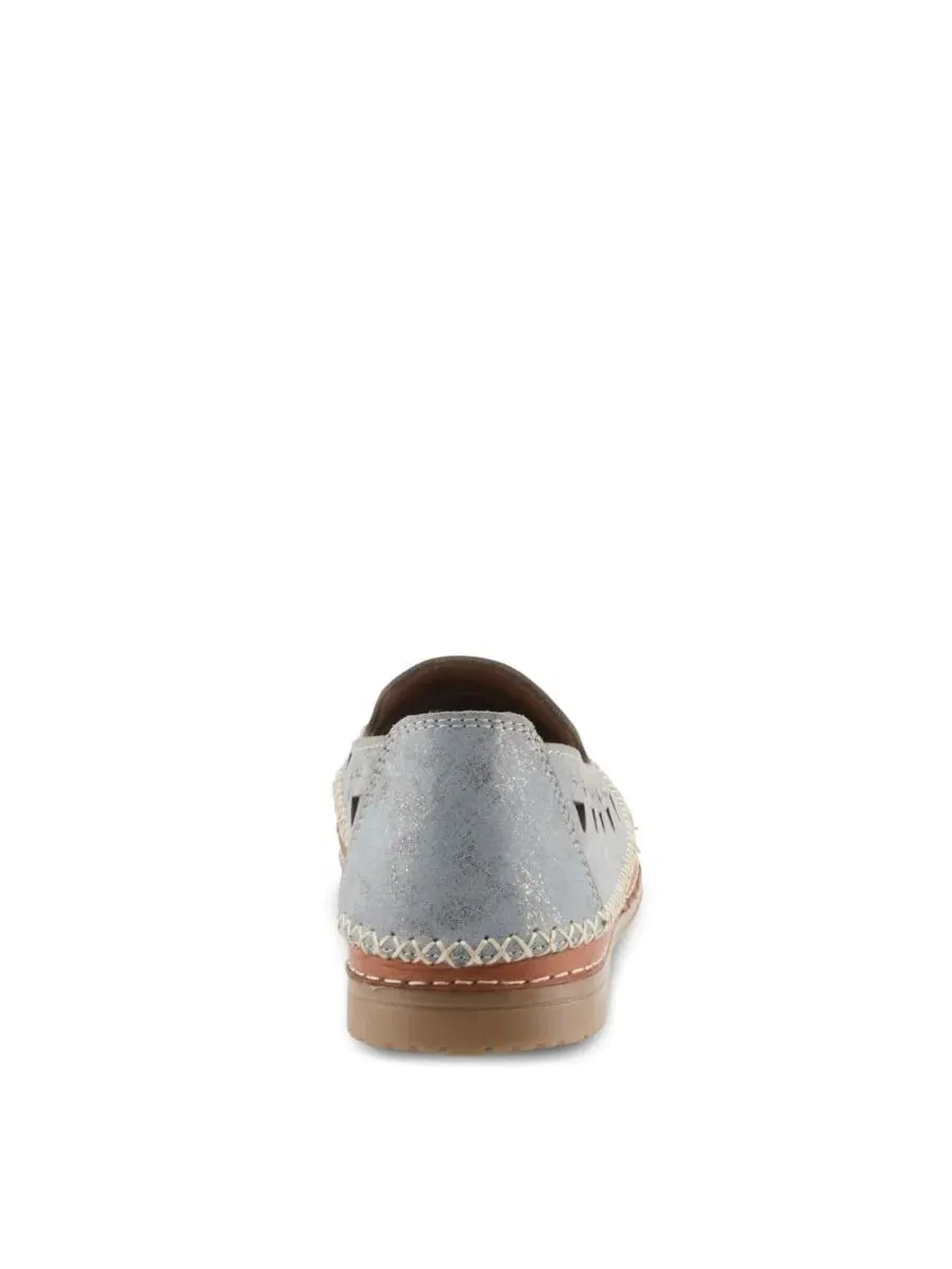 Женские туфли-слипоны из кожи Anoura Slip-On with Breathable Laser-Cut Detail Spring Step — изображение 3 из 5, слейт