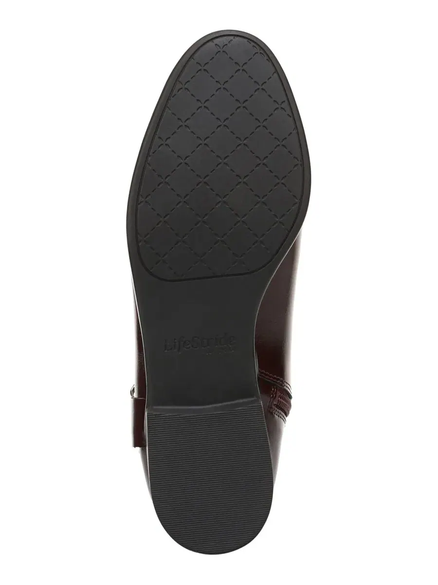 Женские ботинки Simona Zip на каблуке LifeStride, Chocolate Plum Faux Patent Leather — изображение 5 из 5
