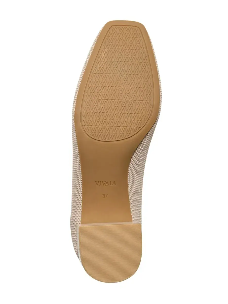 Женские туфли на каблуке Megan Square-Toe Stress Free Chunky Heels VIVAIA — изображение 4 из 4, миндальный