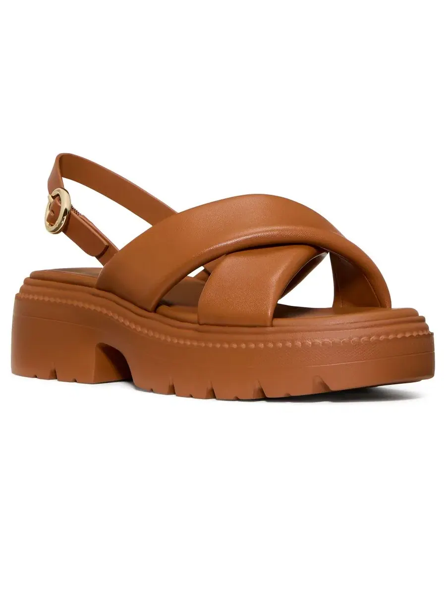 Сандалии-платформа с перекрестными ремешками Halo Criss Cross Lug Platform kate spade new york — изображение 1 из 5