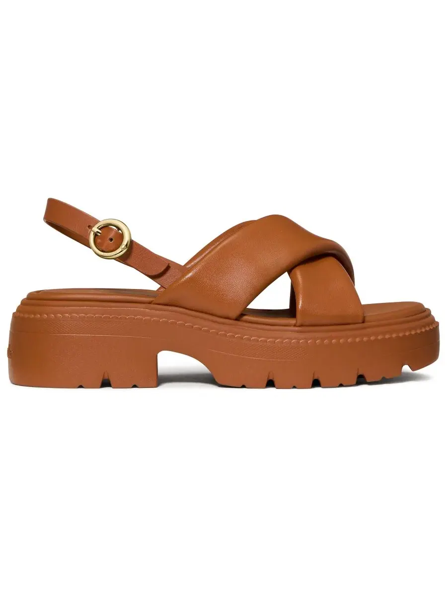 Сандалии-платформа с перекрестными ремешками Halo Criss Cross Lug Platform kate spade new york — изображение 2 из 5