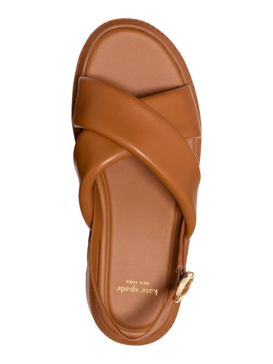 Сандалии-платформа с перекрестными ремешками Halo Criss Cross Lug Platform kate spade new york — изображение 3 из 5