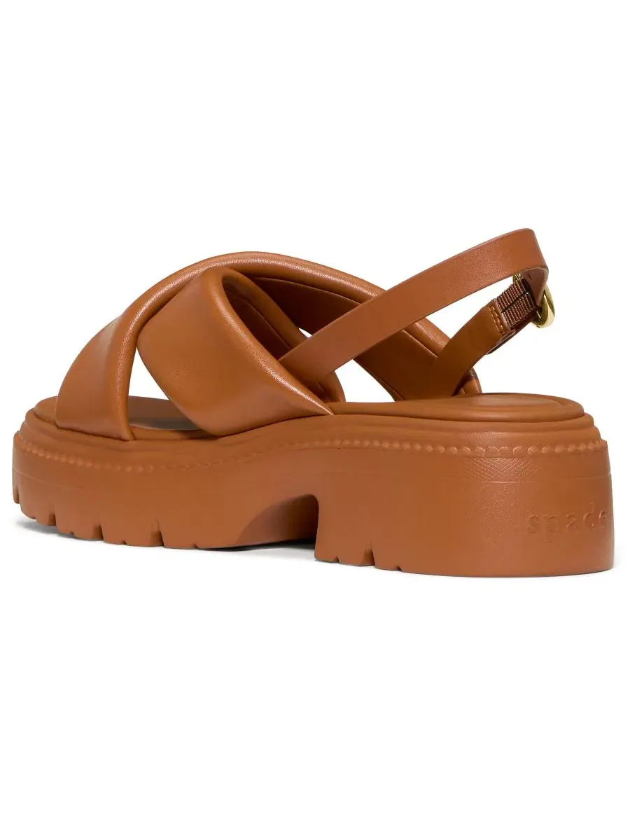 Сандалии-платформа с перекрестными ремешками Halo Criss Cross Lug Platform kate spade new york — изображение 4 из 5