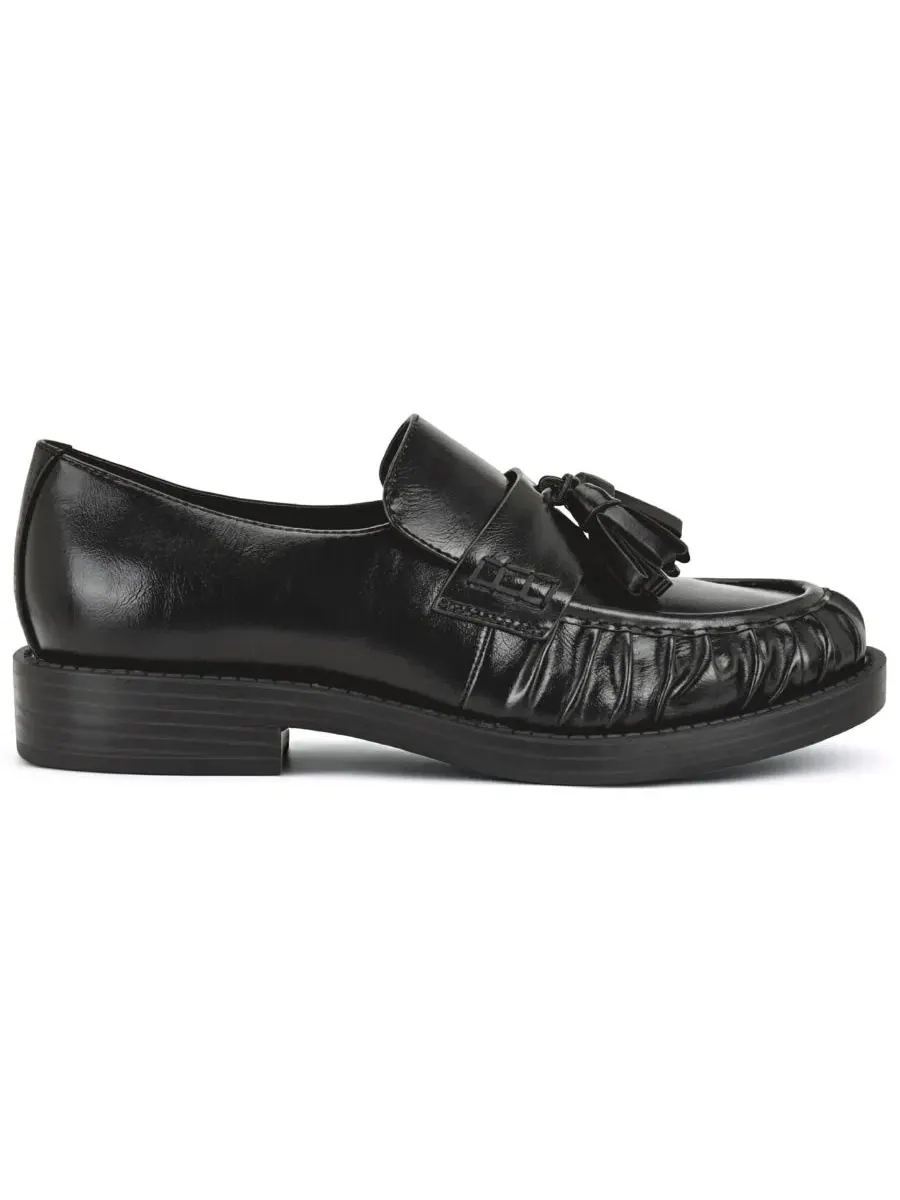 Лоферы с кисточками и плиссировкой Gersen Nine West — изображение 2 из 5, черный