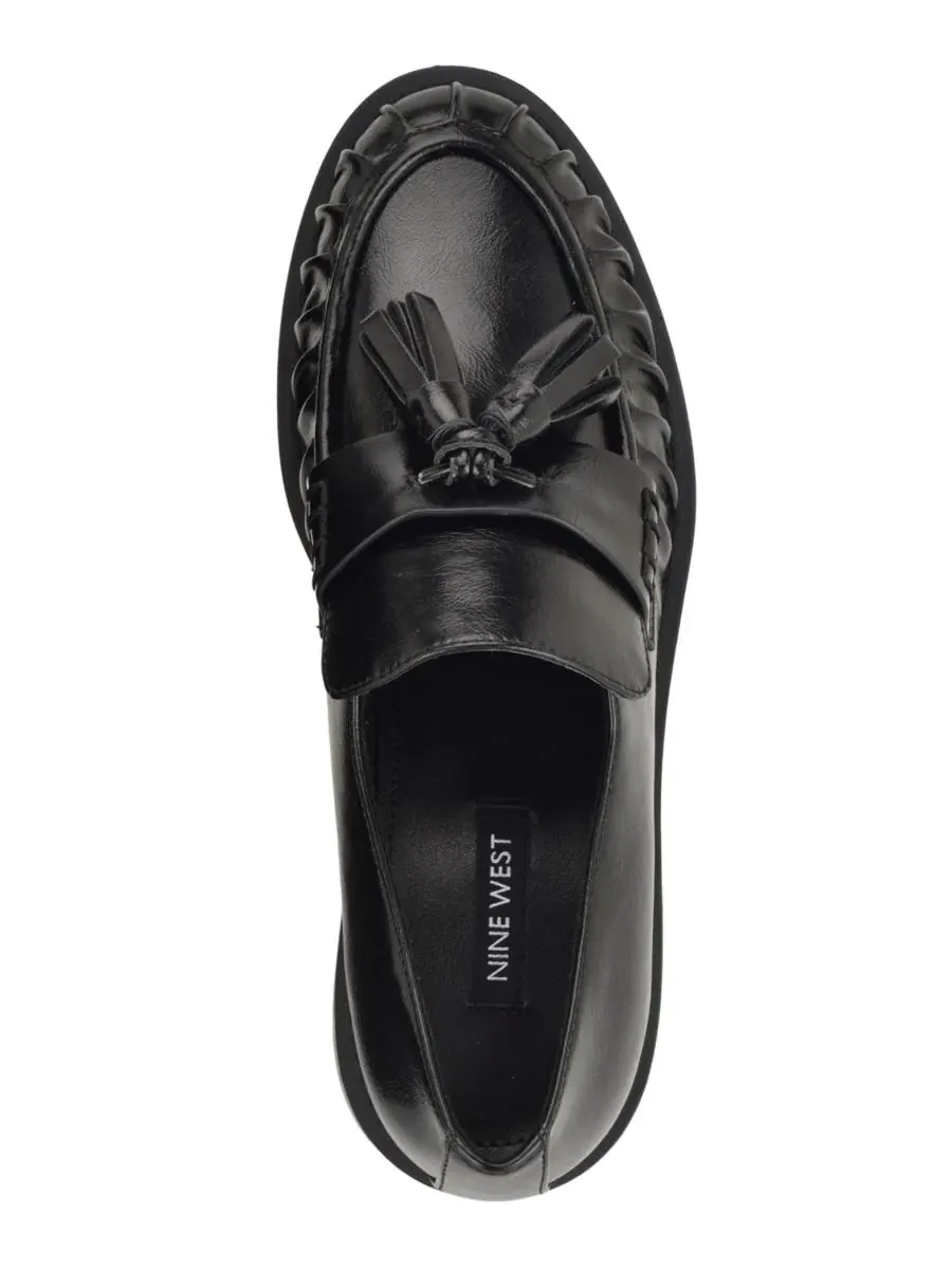 Лоферы с кисточками и плиссировкой Gersen Nine West — изображение 4 из 5, черный