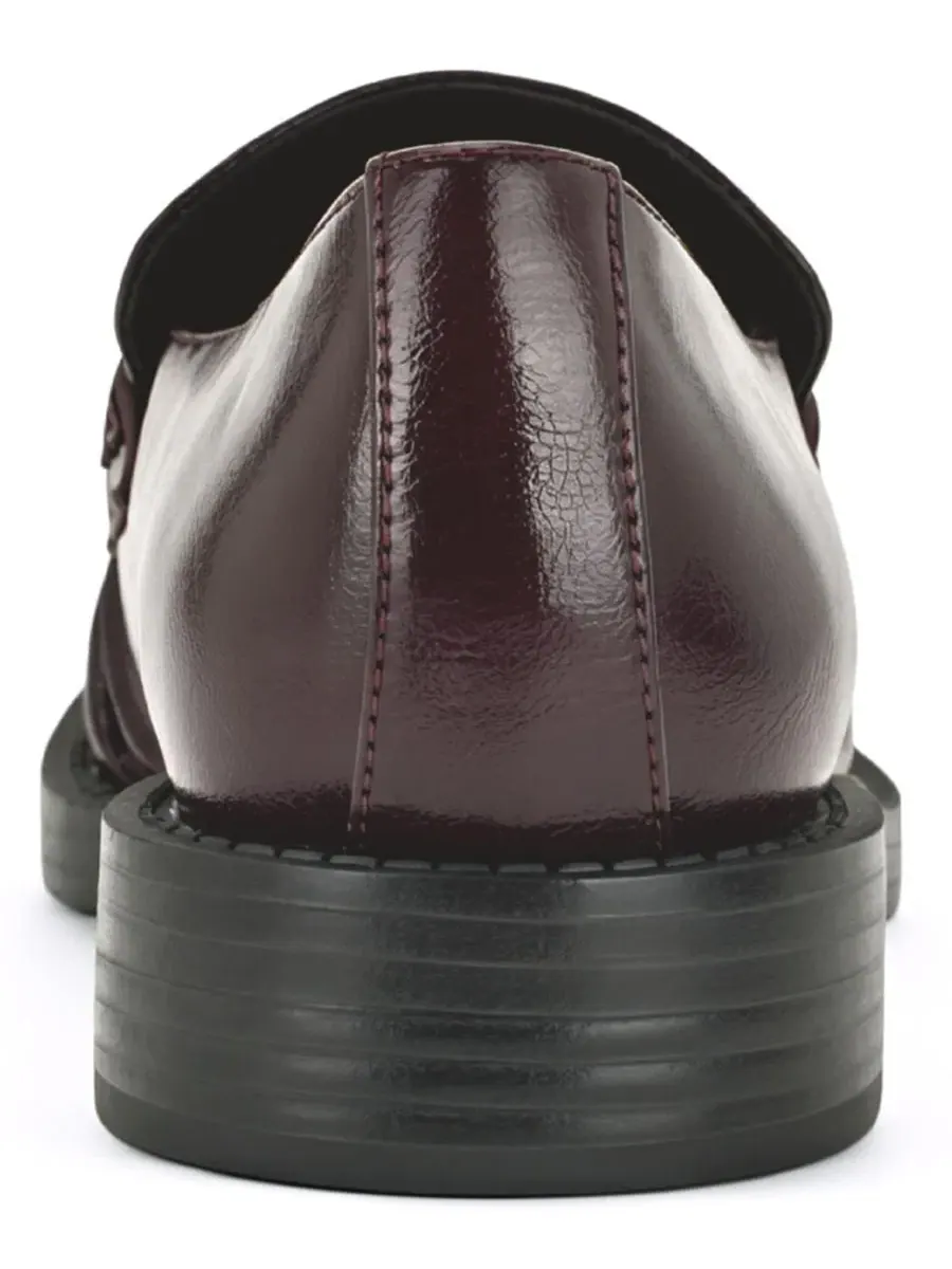 Лоферы с кисточками и плиссированным мысом Gersen Nine West — изображение 3 из 5, винный