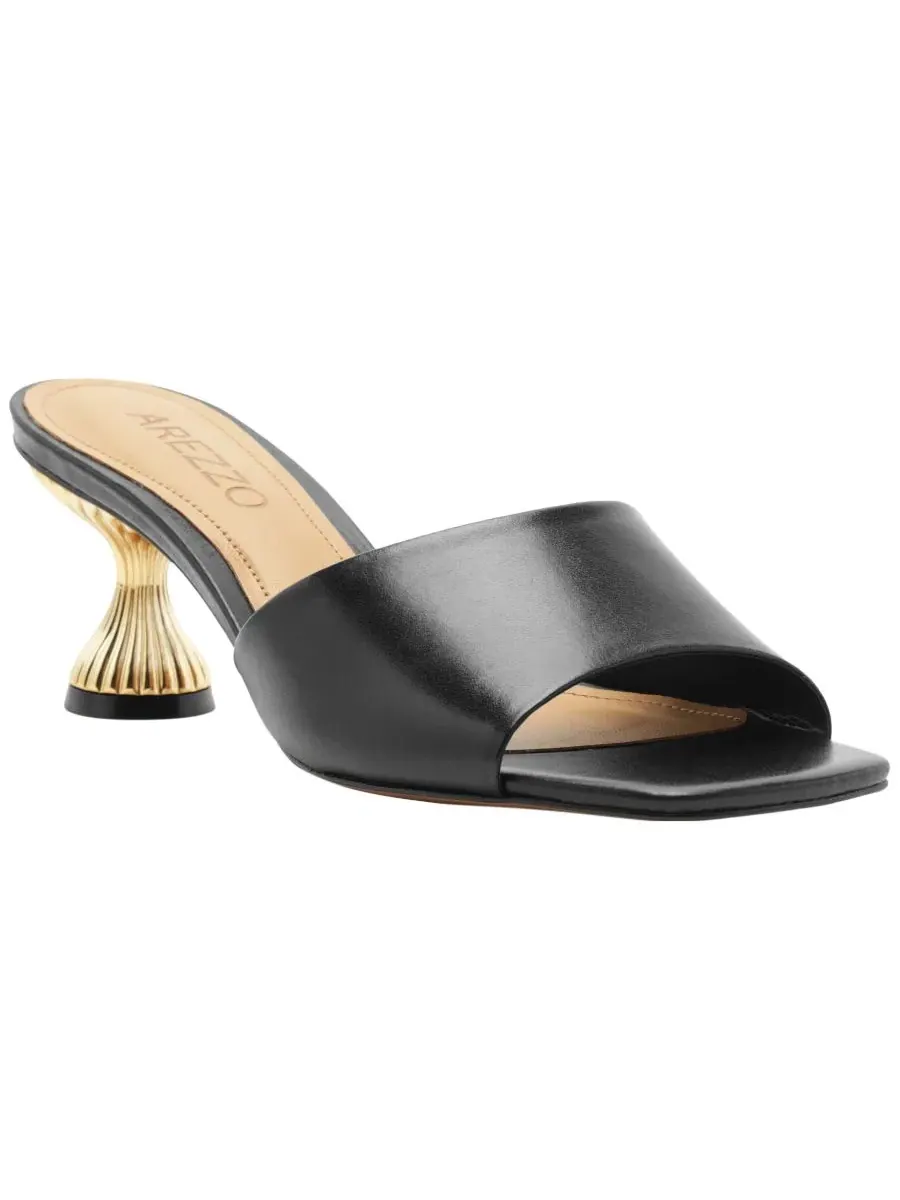 Босоножки на низком каблуке Savi Low Stiletto Arezzo — изображение 1 из 5, черный