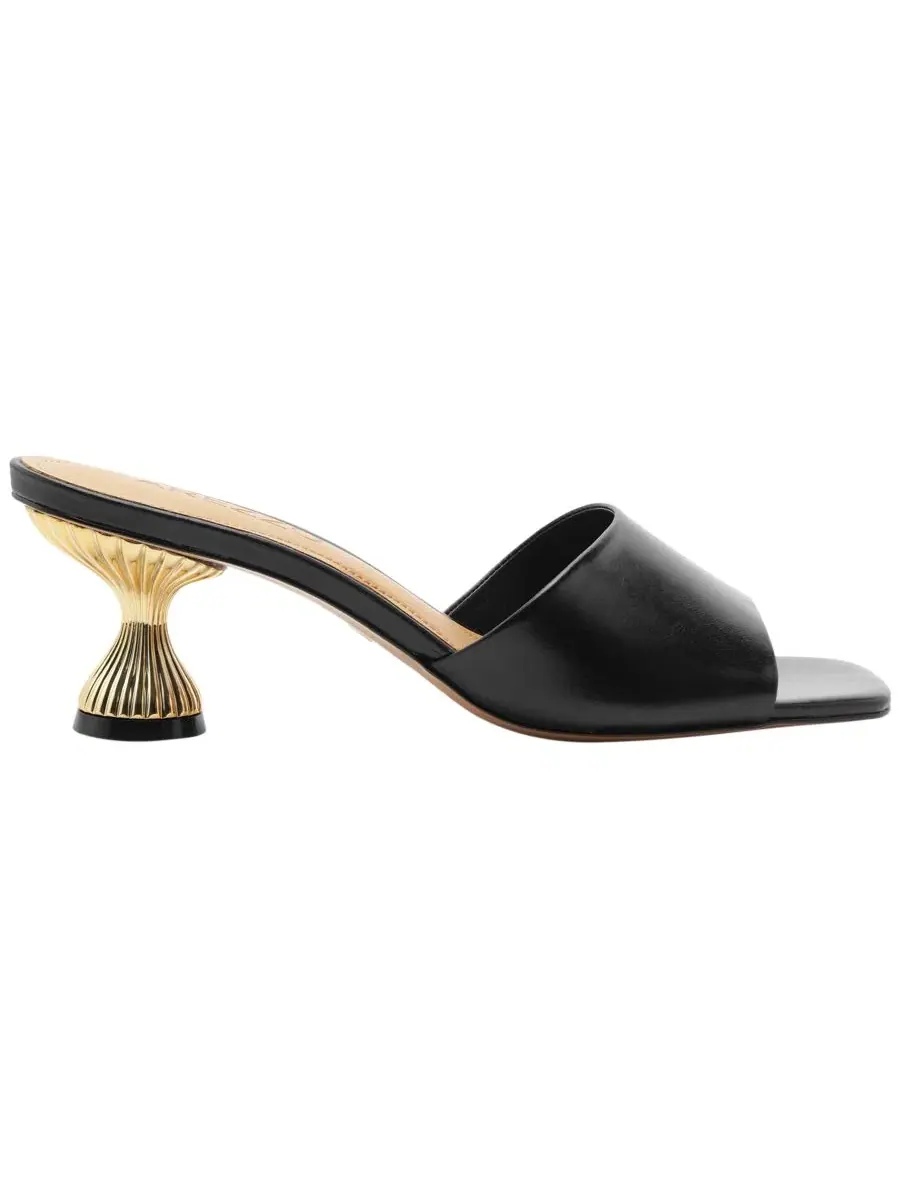 Босоножки на низком каблуке Savi Low Stiletto Arezzo — изображение 2 из 5, черный