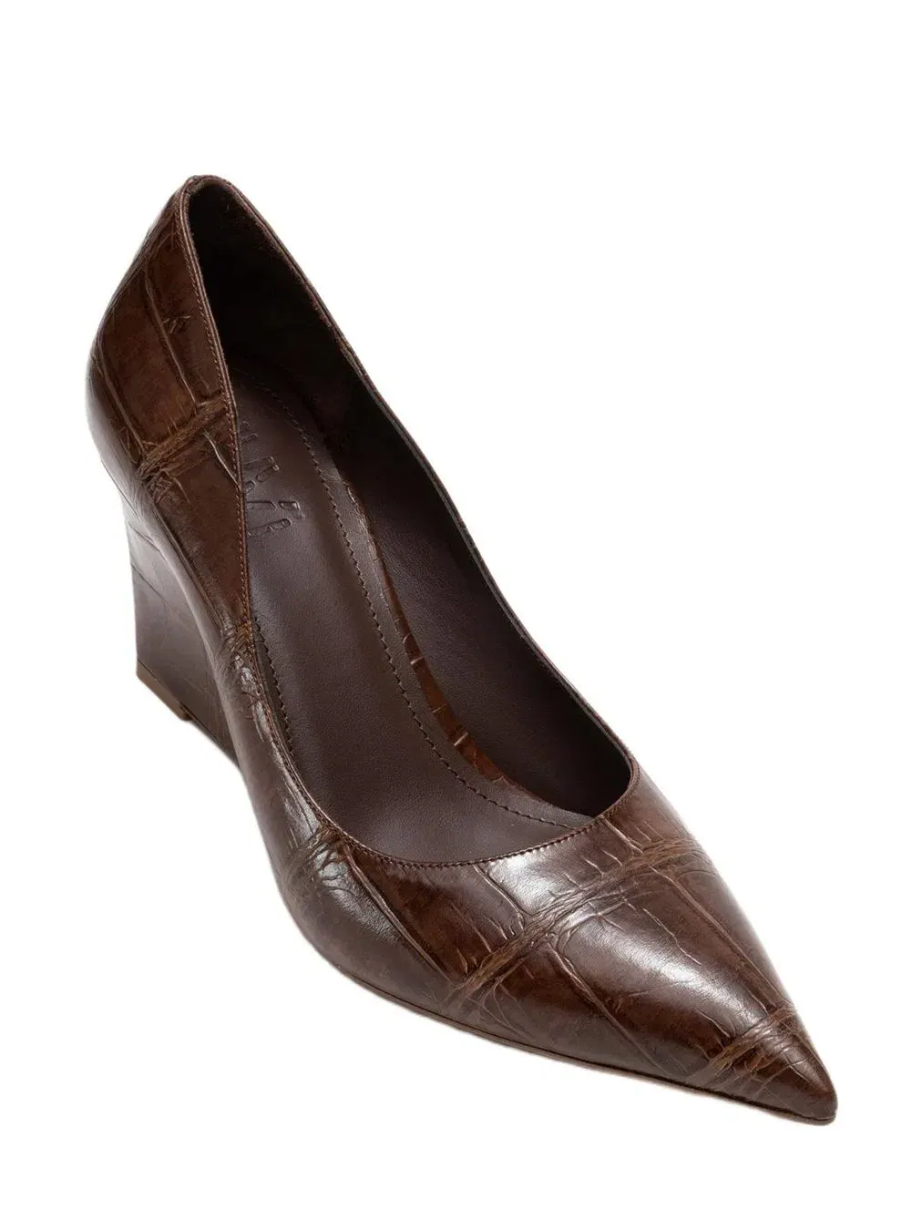 Туфли-лодочки на танкетке с острым мысом, модель Puera Prologue Shoes — изображение 1 из 3, коричневый