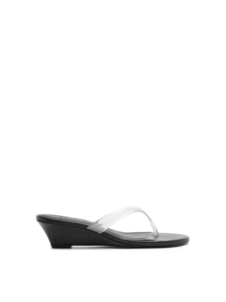 Женские босоножки-танкетки Roslyn Slip-On Wedge Sandals Schutz — изображение 2 из 12, черный