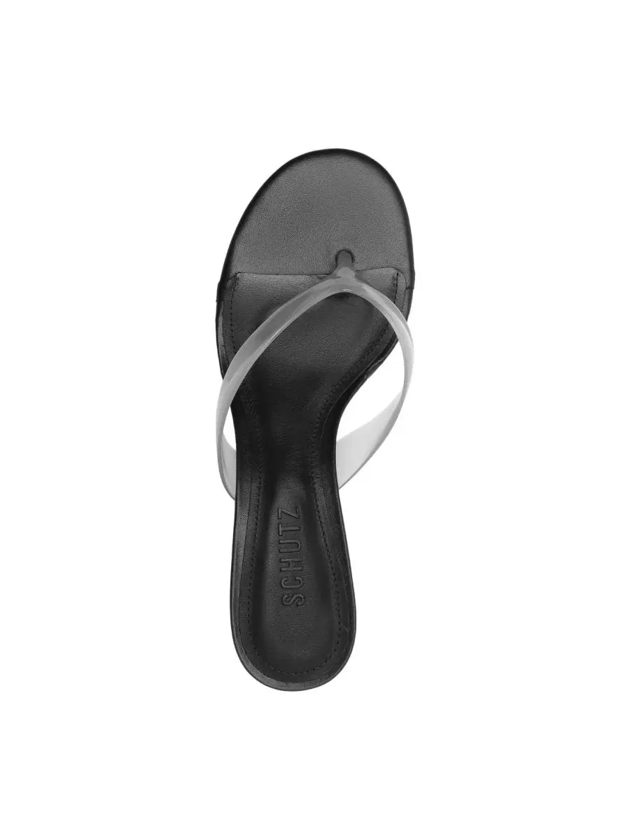 Женские босоножки-танкетки Roslyn Slip-On Wedge Sandals Schutz — изображение 4 из 12, черный