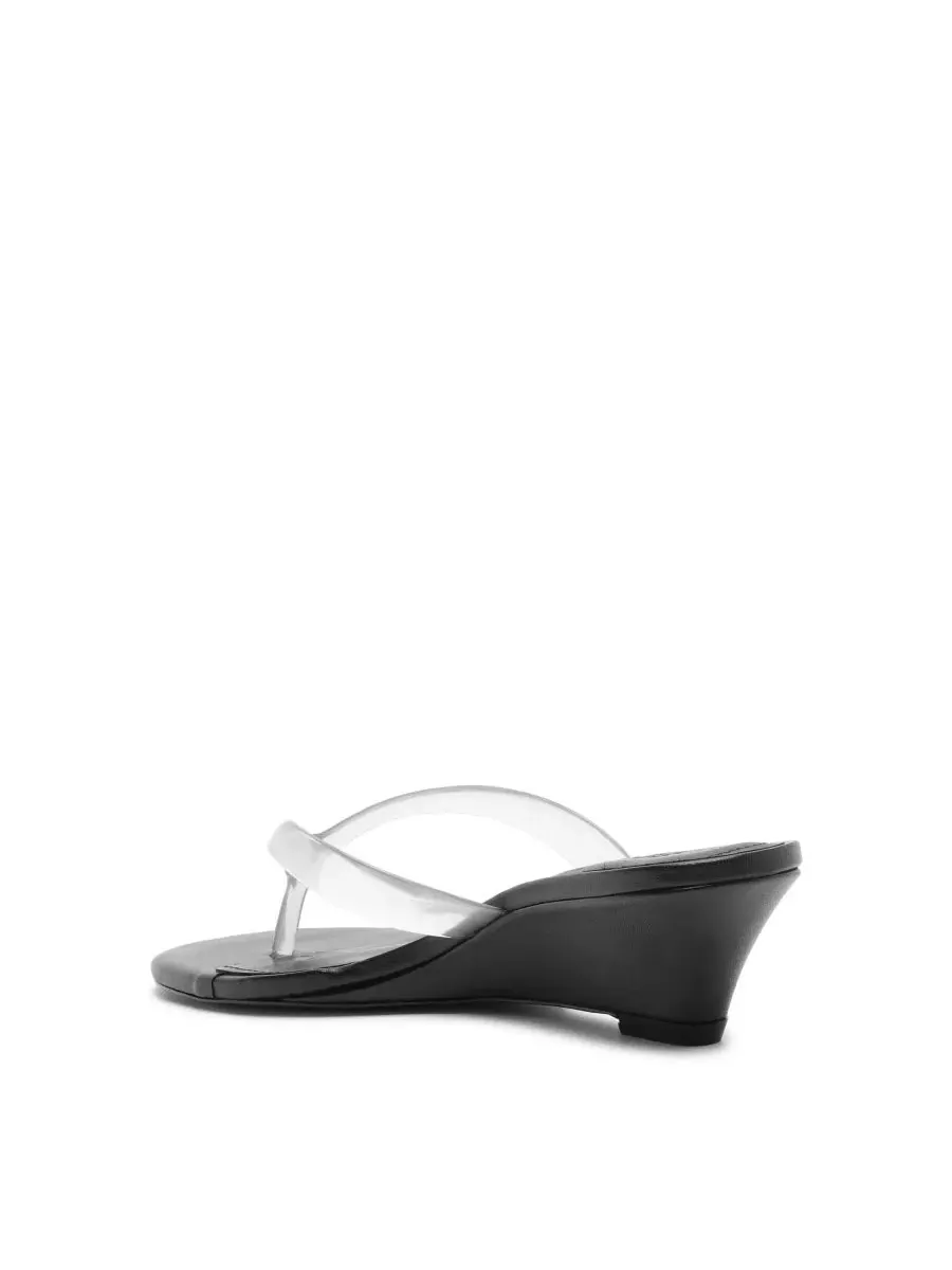 Женские босоножки-танкетки Roslyn Slip-On Wedge Sandals Schutz — изображение 6 из 12, черный