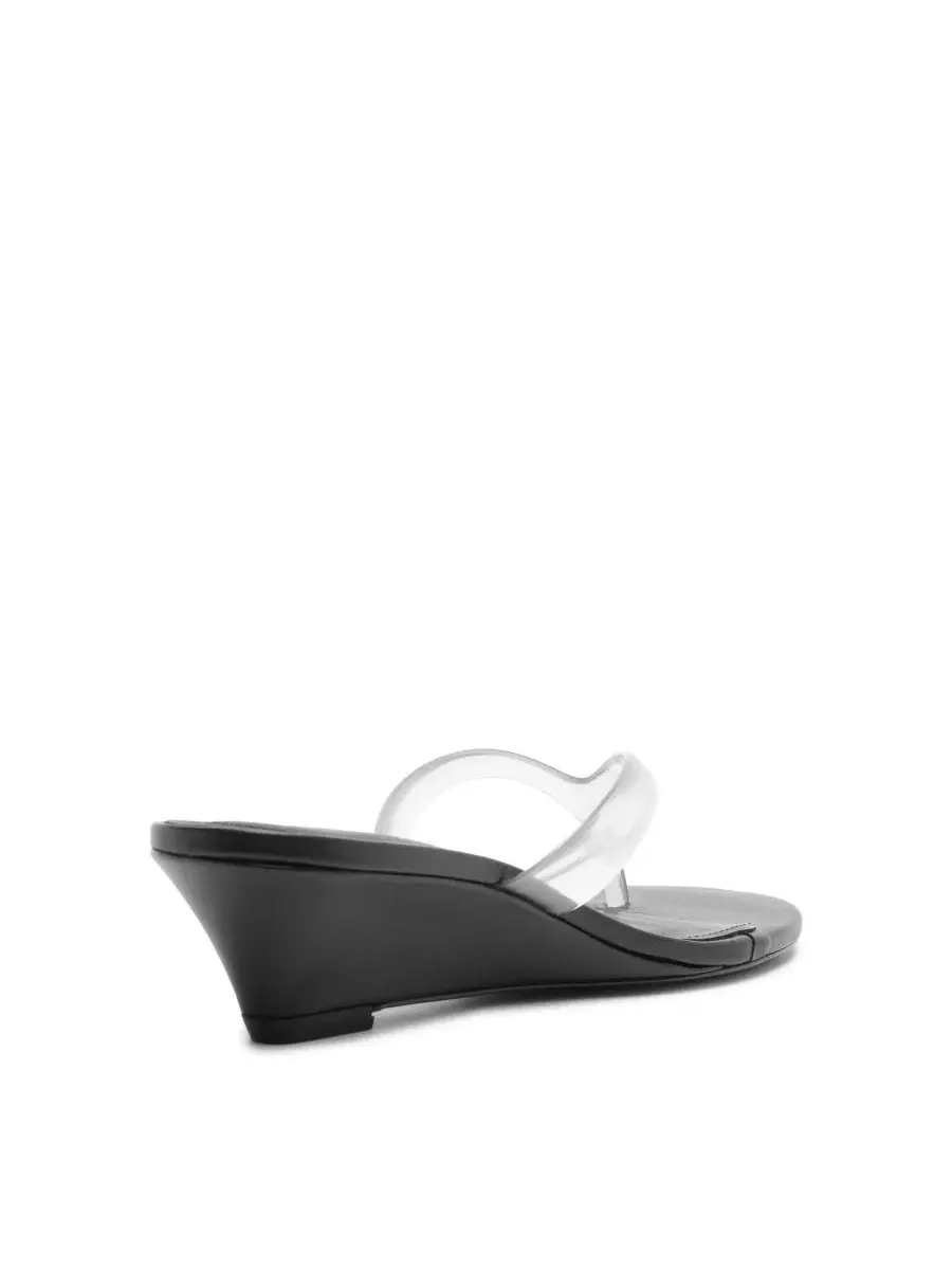 Женские босоножки-танкетки Roslyn Slip-On Wedge Sandals Schutz — изображение 7 из 12, черный