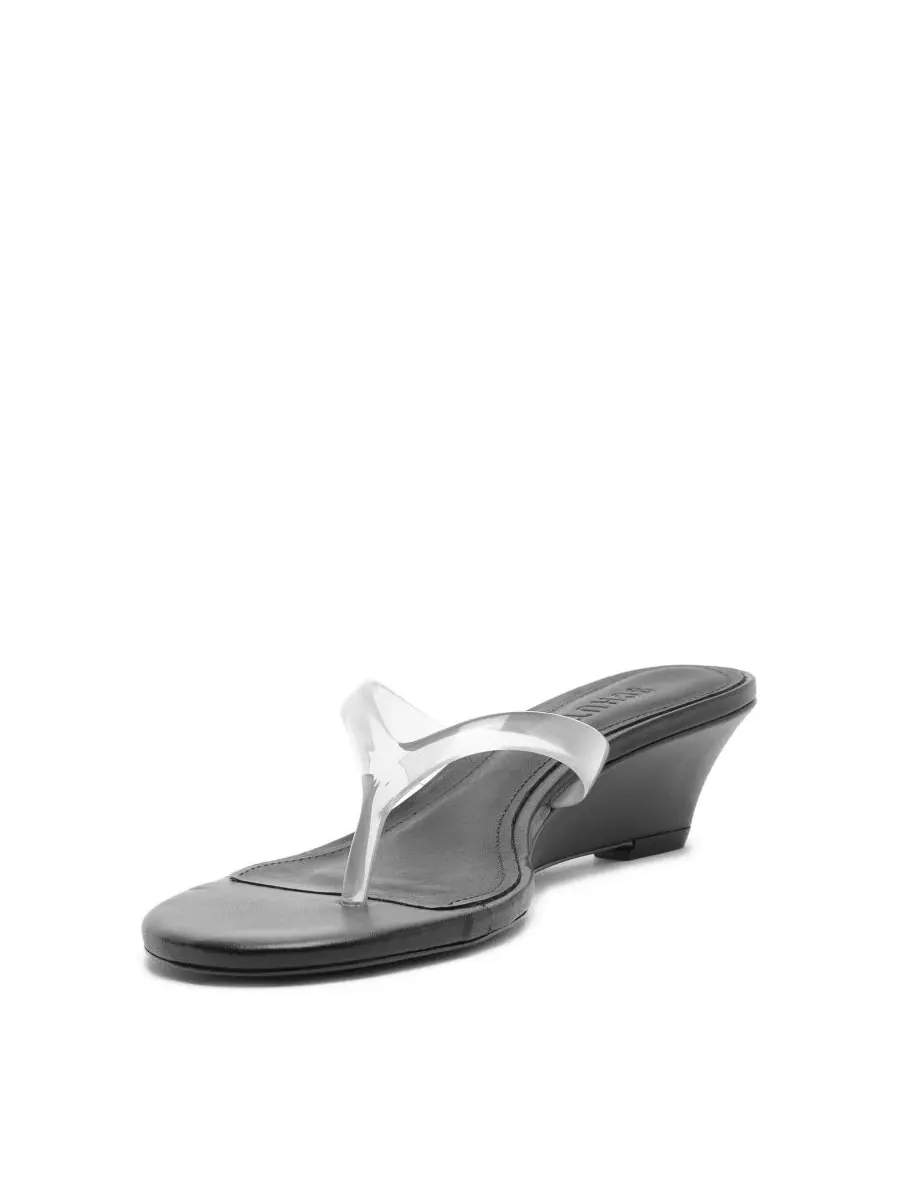 Женские босоножки-танкетки Roslyn Slip-On Wedge Sandals Schutz — изображение 8 из 12, черный
