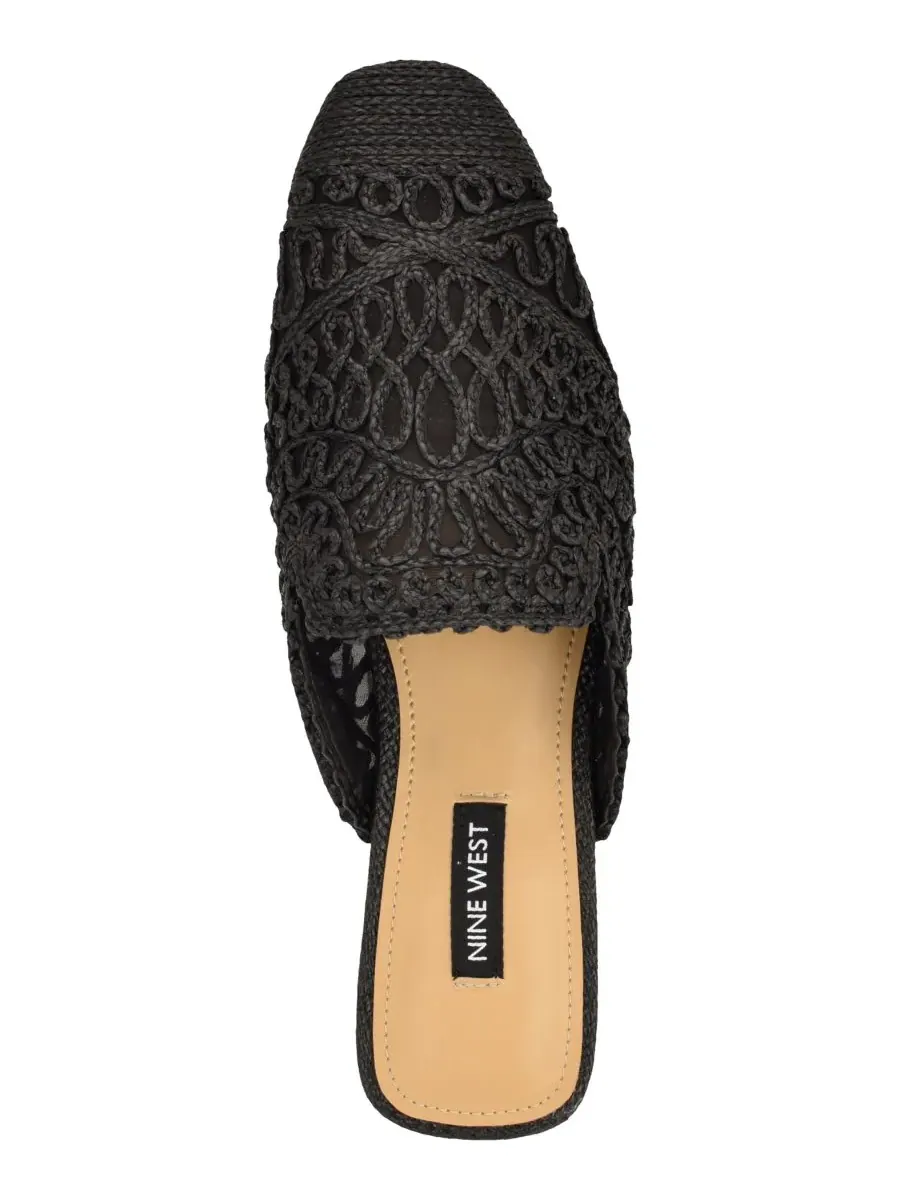 Nine West Женские плетеные мюли Camella без шнурков — изображение 4 из 5, черный