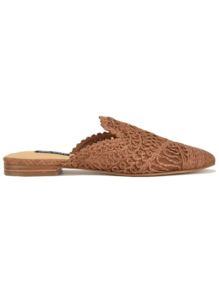 Nine West Женские плетеные мюли Camella без шнурков — изображение 2 из 5, коричневый