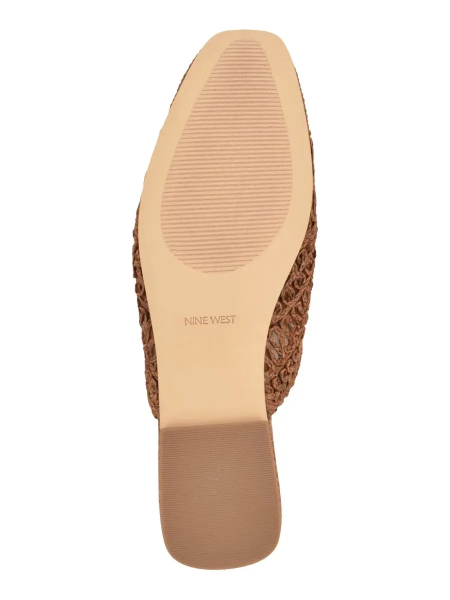 Nine West Женские плетеные мюли Camella без шнурков — изображение 5 из 5, коричневый