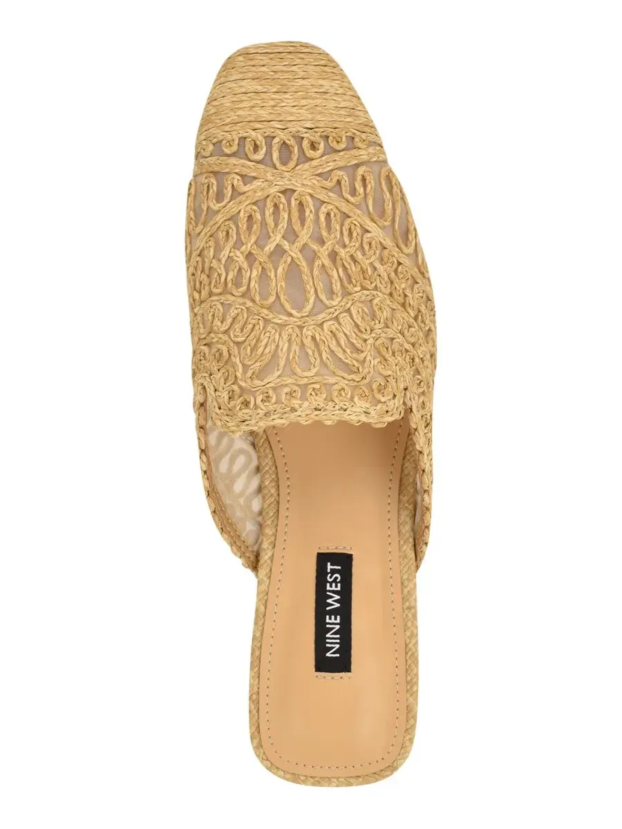 Nine West Женские плетеные мюли Camella без шнурков — изображение 4 из 5, прозрачный