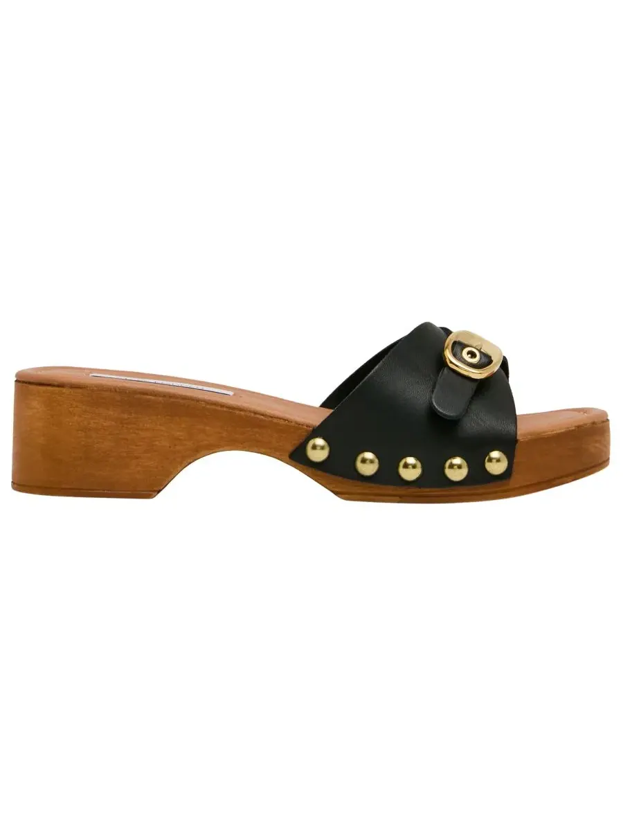 Женские деревянные сандалии-шлепанцы Fredi Steve Madden — изображение 2 из 6, черный