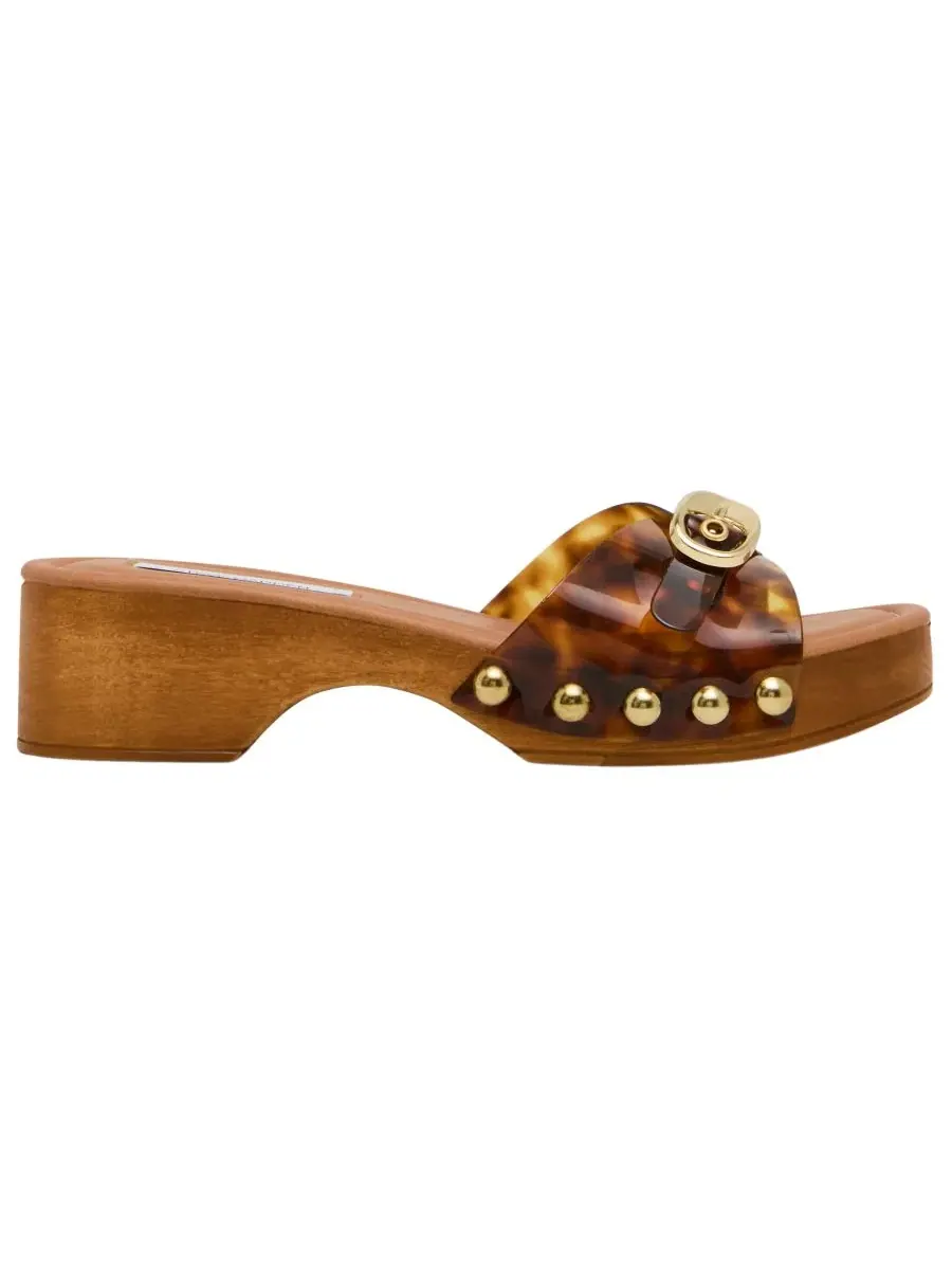 Женские деревянные сандалии-шлепанцы Fredi Steve Madden, Tortoise Vinyl — изображение 2 из 6
