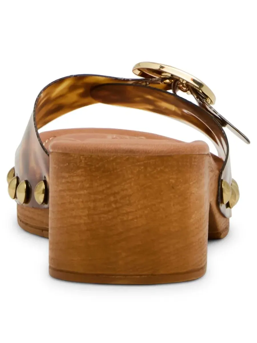 Женские деревянные сандалии-шлепанцы Fredi Steve Madden, Tortoise Vinyl — изображение 3 из 6