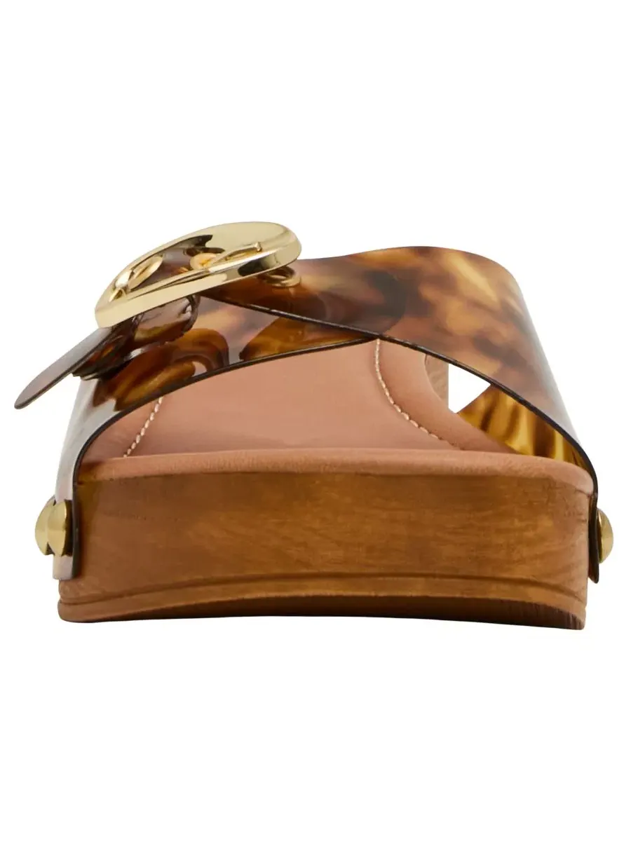 Женские деревянные сандалии-шлепанцы Fredi Steve Madden, Tortoise Vinyl — изображение 6 из 6