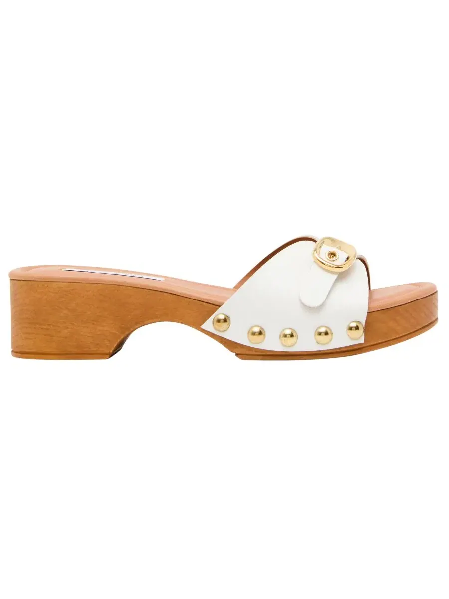 Женские деревянные сандалии-шлепанцы Fredi Steve Madden — изображение 2 из 6, белый