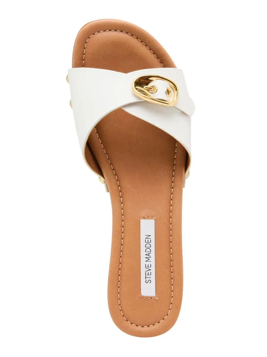 Женские деревянные сандалии-шлепанцы Fredi Steve Madden — изображение 4 из 6, белый