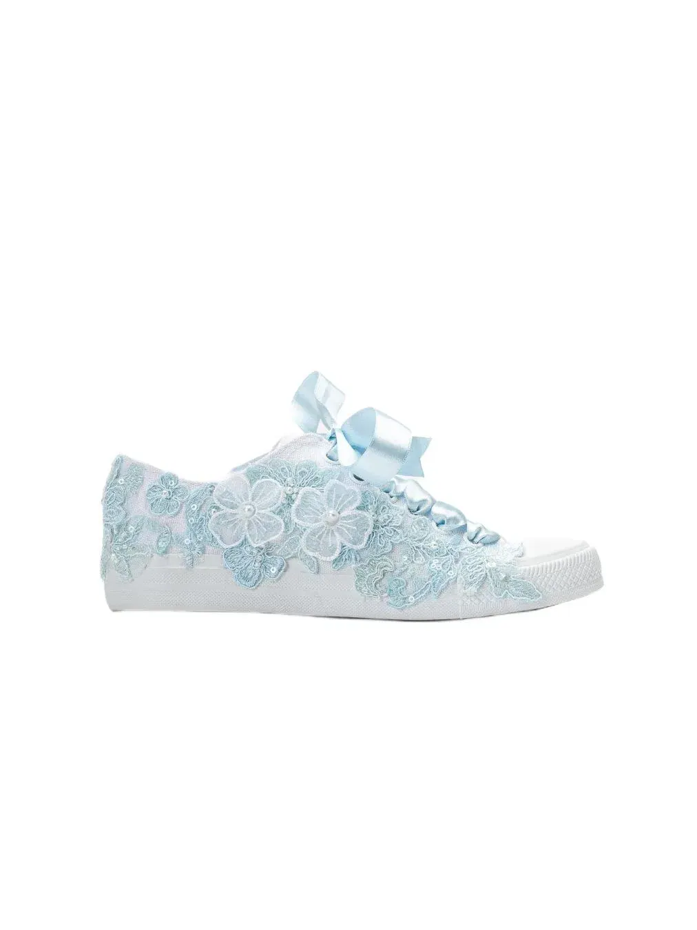 Женские кружевные свадебные кроссовки Serenelle Forever & Always Shoes — изображение 2 из 4, синий