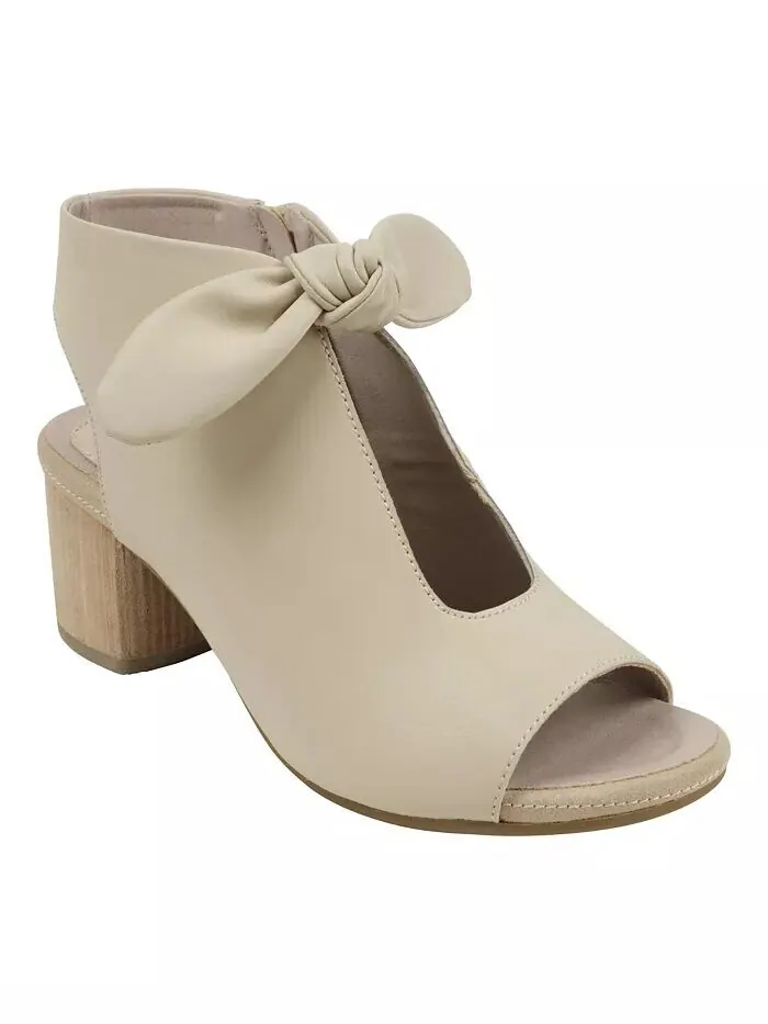 Женские модельные сандалии Kimora с узлом на блочном каблуке GC Shoes — изображение 1 из 5, нудовый