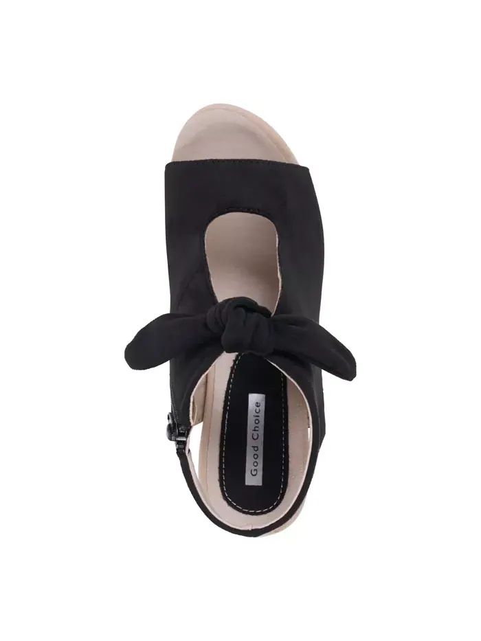 Женские босоножки Kimora на устойчивом каблуке с узлом GC Shoes — изображение 4 из 5, черный
